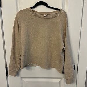 Tan Crop Long Sleeve